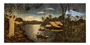 Tranh bộ Bến Quê Yên Ả